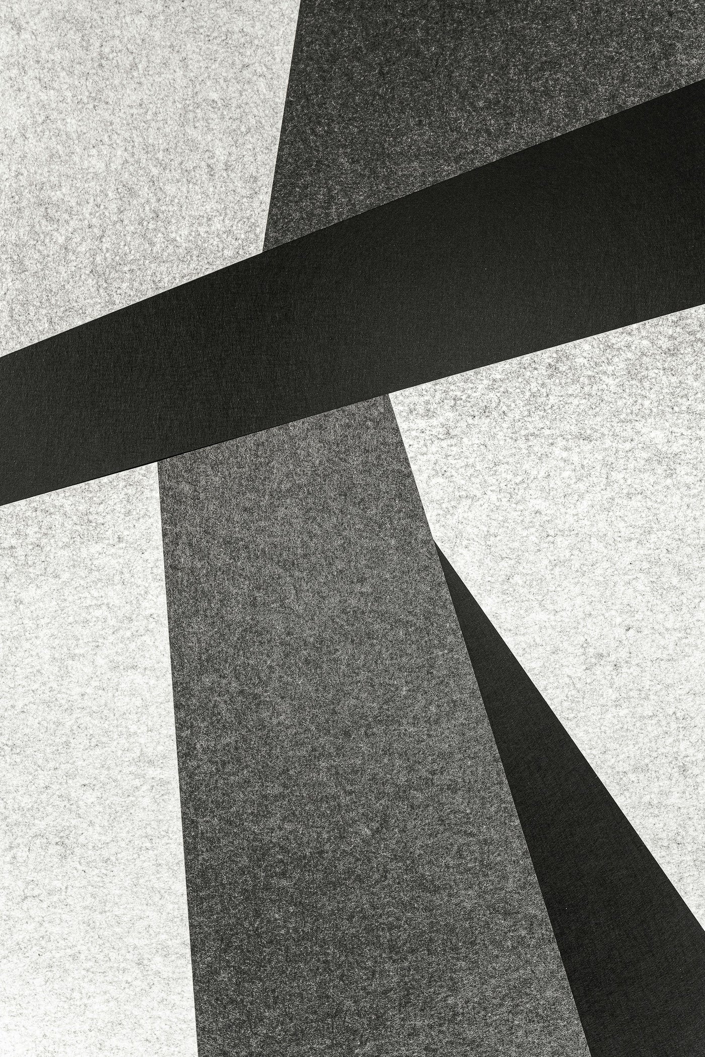 Black Beam Composition - Minimal black and white geometric architectural shadows. Museum-grade framed artwork by Veriando Studio.