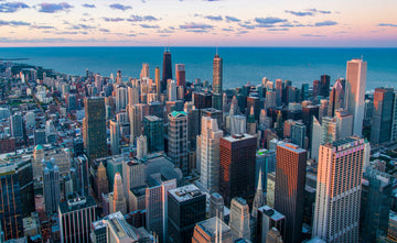 Chicago at Blue Hour Warm room