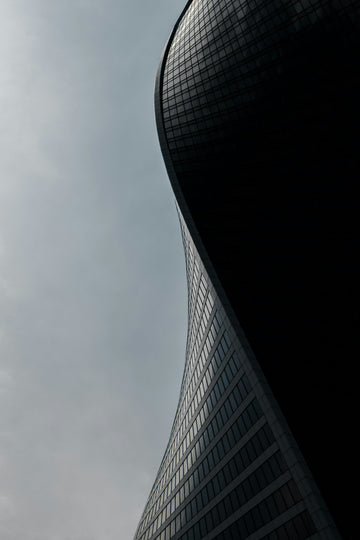 Curved Tower in Fog Warm room