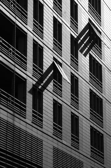Monochrome Facade Rhythm Warm room