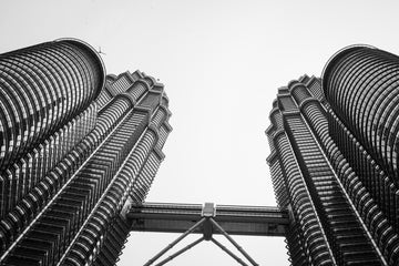Twin Towers in Monochrome Warm room