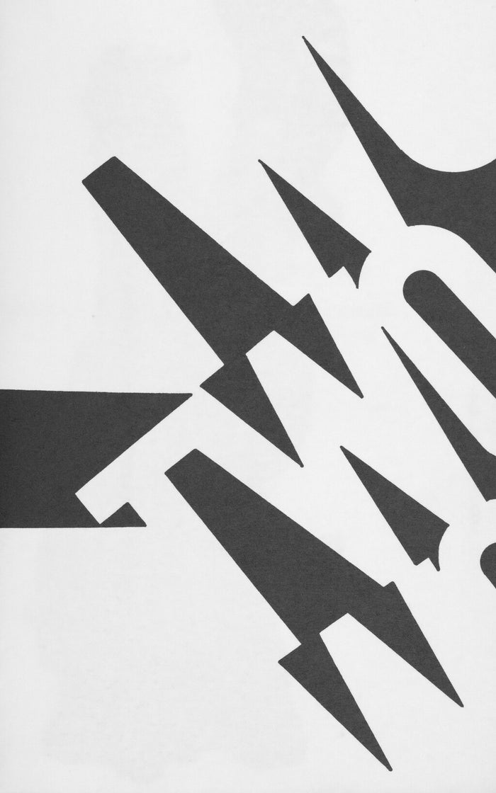 Fragmented Letterform - Black and white cropped typographic forms. Museum-grade framed artwork by Veriando Studio.